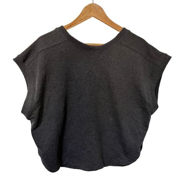 Free People Movement All Day Reversible Short Sleeve Tee Size S Gray Cropped NEW - Picture 5 of 9